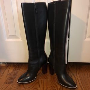 Chloe Tall Black Leather Boots 40